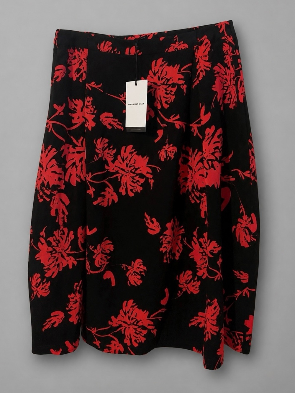 Who What Wear Plus Size Floral Print Birdcage Midi Skirt Size 24W NWT - Picture 2 of 5